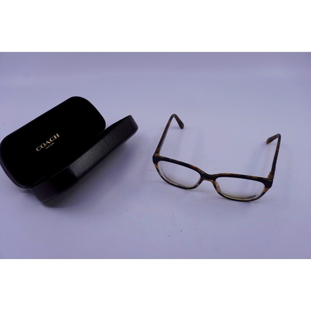 Coach Eyeglasses HC 5443 Oxblood Tort Varsity Stripe FRAMES ONLY w/ Case, Cloth